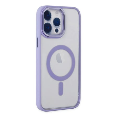 Apple iPhone 14 Pro Max Kılıf Room Magneticsafe Silikon - Lila
