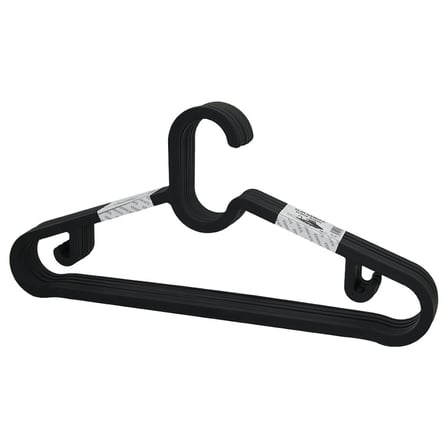 10PCS Plastik - Antrasit Gri Elbise Askısı