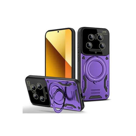 Xiaomi Mi 14 Ultra Kılıf Joy Lens Standlı Kapak - Mor