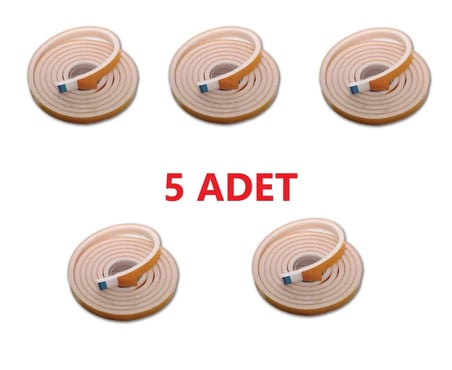 5 Adet 9 Metre Pencere Izolasyon Bandı Yapışkanlı Cam Yalıtım Süngeri Rüzgar Soğuk Kesici Pimapen Fitili