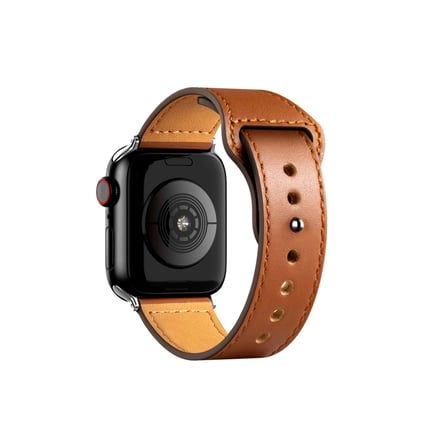 Apple Uyumlu Watch 42mm Kr415 Luaz Deri Kordon (saat Değildir) - Kahverengi