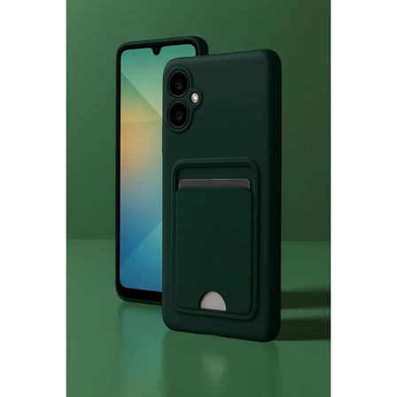 Samsung Galaxy A06 Kılıf Kelvin Kartvizitli Silikon - Kırmızı