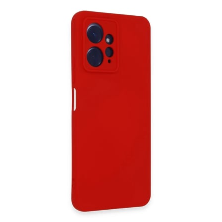 Redmi Note 12 4G Kılıf Nano içi Kadife Silikon - Kırmızı