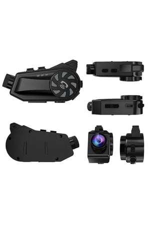 Bt68 Motosiklet Kask Bluetooth Kulaklık 1080p Kamera Ses Kontrolü Video Kayıt Özellikli İntercom