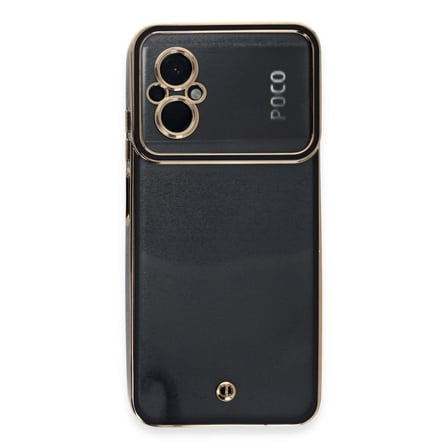 Poco M5 Kılıf Liva Lens Silikon - Siyah
