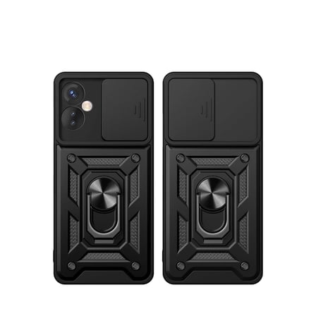 İnfinix Hot 30 4G Kılıf Pars Lens Yüzüklü Silikon - Kırmızı