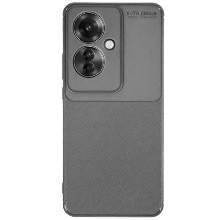 Oppo Reno 11F Kılıf Auto Focus Karbon Kapak - Gri