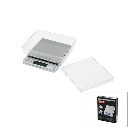 Superıor Mını I-2000 3000GR/0.1GR MİNİ=10.5X13CM Hassas Tartı - Terazi Şeffaf Pls.kapak Pilli