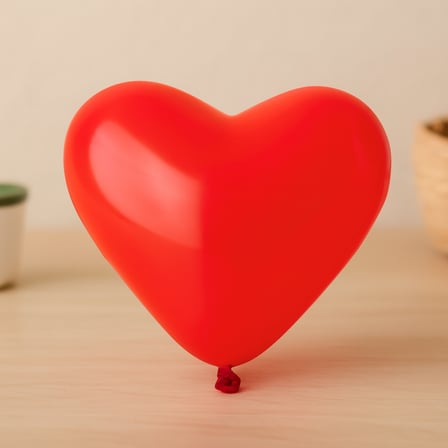 Kırmızı Kalp Balon 25 cm (10'') - 100'lü Paket