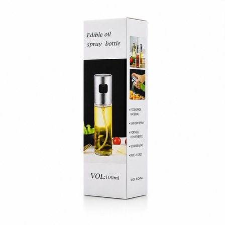 100 Ml Sprey Cam Yağdanlık Krom - Renkli Sprey Kafa - İnce Uzun Şişe