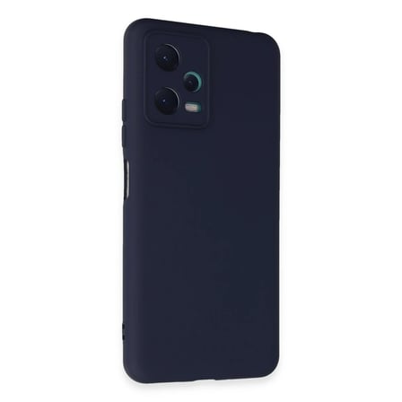 Redmi Note 12 5G Kılıf Nano içi Kadife Silikon - Lacivert