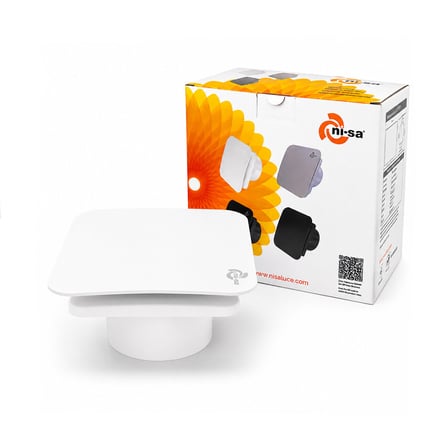 Plastik Aspiratör 120 Beyaz Banyo Tuvalet Havalandırma Aspiratörü 16W 1900RPM 80M3/H EBT-120SB