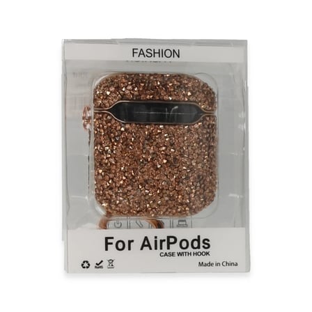 Kulaklık Aksesuarları Airpods 2 (2.nesil) Mira Taşlı Kılıf Rose Gold