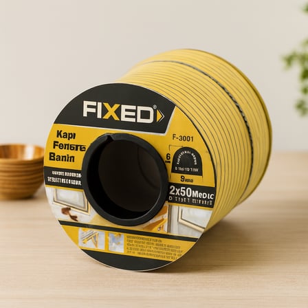 Kapı Pencere D-Profil Fitil 9x6 mm Kahverengi 100 m