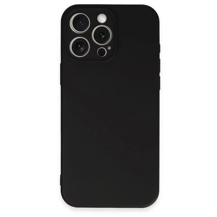Apple iPhone 16 Pro Max Kılıf Nano içi Kadife Silikon - Siyah