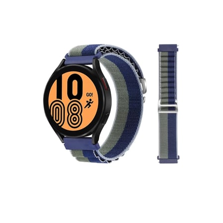 Watch 20mm KR410 Kumaş Kordon - Lacivert-Yeşil