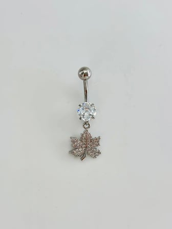 Yaprak Detaylı Göbek Piercing - Pg0158