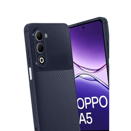 Oppo A5 4G Auto Focus Karbon Kapak - Lacivert