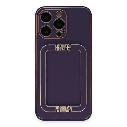 iPhone 14 Pro Max Kılıf Coco Elit Kapak - Derin Mor