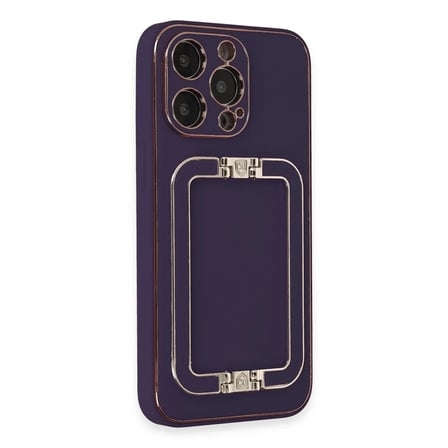 iPhone 14 Pro Max Kılıf Coco Elit Kapak - Derin Mor