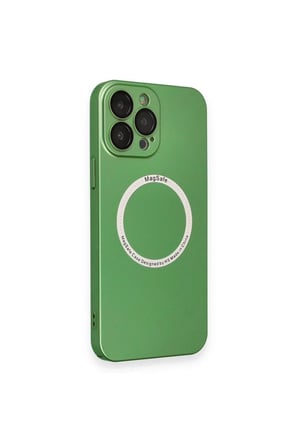 Apple iPhone 13 Pro Kılıf Jack Magneticsafe Lens Silikon - Yeşil