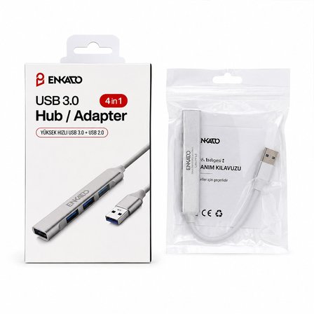 Usb 3.0 Giriş 4IN1 Usb Çoğaltıcı 4 Anahtarlı Port - Hı-speed Usb 3.0 - Usb 2.0 Hub Adaptör EKD-UH60