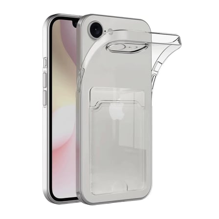 Apple iPhone 16E Kılıf Kart Şeffaf Silikon - Şeffaf