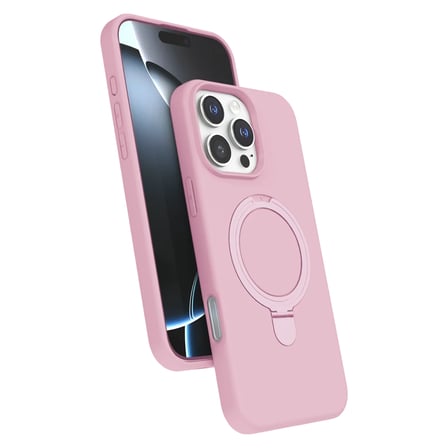 iPhone 16 Pro Regal Magsafe Standlı Kapak - Açık Pembe
