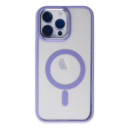 Apple iPhone 14 Pro Kılıf Room Magneticsafe Silikon - Lila