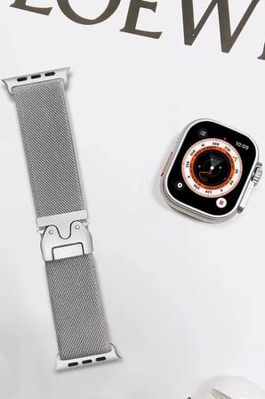 Apple Watch 42mm Forest Kumaş Kordon - Titan Gri