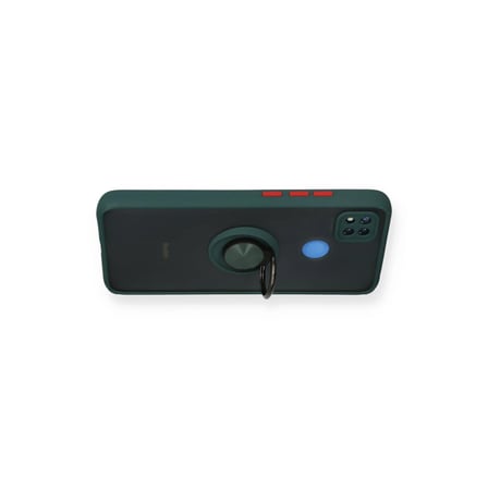 Redmi 9C Kılıf Montreal Yüzüklü Silikon Kapak - Yeşil