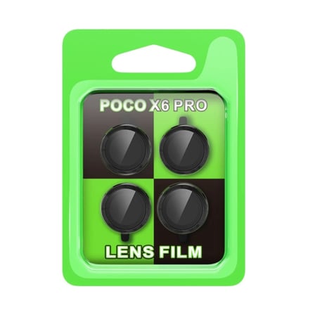 Xiaomi Poco X6 Pro Raze Metal Kamera Lens - Siyah