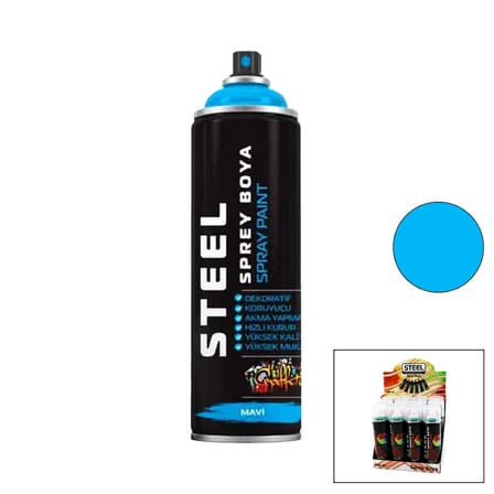 Steel Mavi Sprey Boya 200ML