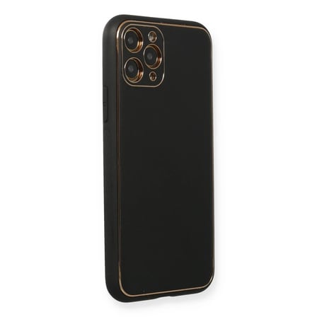 iPhone 11 Pro Max Kılıf Coco Deri Silikon Kapak - Siyah