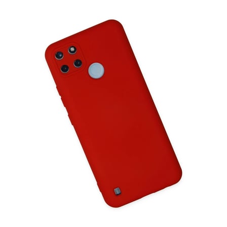 Realme C25Y Kılıf Nano içi Kadife Silikon - Kırmızı