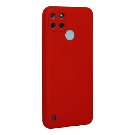 Realme C25Y Kılıf Nano içi Kadife Silikon - Kırmızı