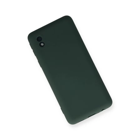Samsung Galaxy A01 Core Kılıf Nano içi Kadife Silikon - Koyu Yeşil