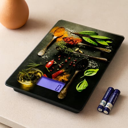 Cam Mutfak Tartısı 5kg/1g LCD Pilli