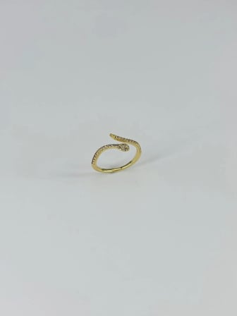 Ayarlanabilir   Zirkon Taşlı Pirinç Bijuteri Yüzük - Yz0199-1