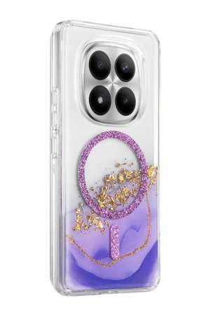 Onegif Xiaomi Redmi Note 15 Pro 5G Lotus Simli Magsafe Kapak - Mor