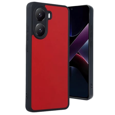Poco X7 Pro Kılıf Aras Deri Kapak - Kırmızı