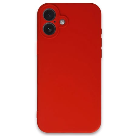 Apple iPhone 16 Plus Kılıf First Silikon - Kırmızı