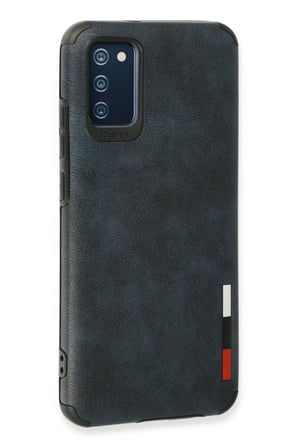 Samsung Galaxy A02S Kılıf Loop Deri Silikon - Lacivert
