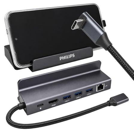 SWR1691A/93 USB-C 6’sı 1 Arada Stand Tasarımlı Hub - 4K 60Hz HDMI, 1000Mbps LAN, 100W PD
