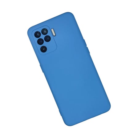 Oppo Reno 5 Lite Kılıf Nano içi Kadife Silikon - Mavi