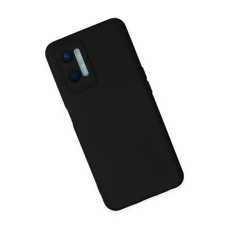 Oppo A96 Kılıf Nano içi Kadife Silikon - Siyah