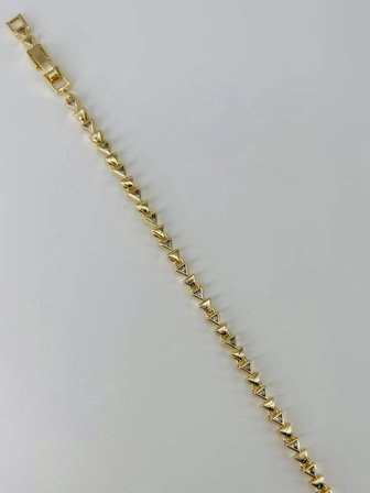 Zirkon Taşlı Pirinç Bileklikler 17+2 Cm  - Kbl0381