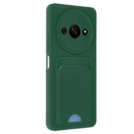 Xiaomi Redmi A3 4G Kılıf Kelvin Kartvizitli Silikon - Koyu Yeşil