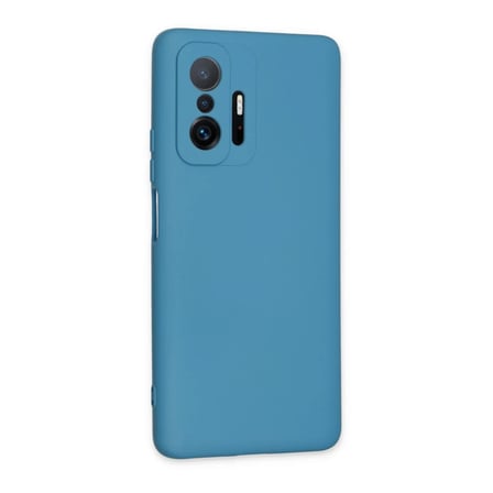 Mi 11T Pro Kılıf Nano içi Kadife Silikon - Mavi