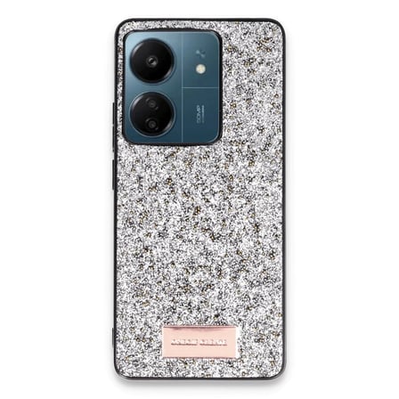 Onegif Redmi 13C Bright Simli Kapak - Gümüş